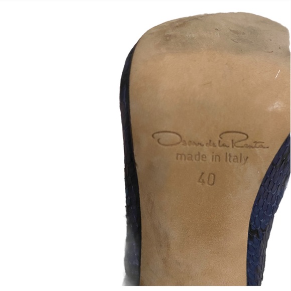 Oscar de la Renta slingback python heels size 40 - Picture 7 of 7